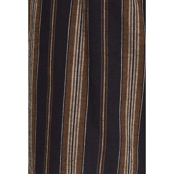 NWT JAMES PERSE Black & Brown Striped Cotton-Linen Drawstring Shorts Size 2/M - Picture 5 of 5